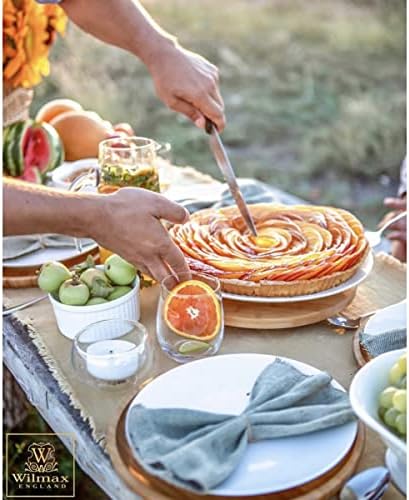 Wilmax Brotteller Weiß | Rollrand Design | Porzellan | Ø 15 cm | WL-991011/A