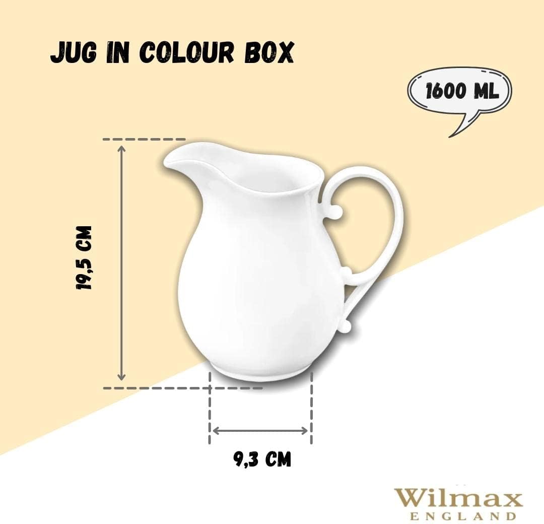 Wilmax Kruik 1600 ml Wit Porselein WL-995037/1C