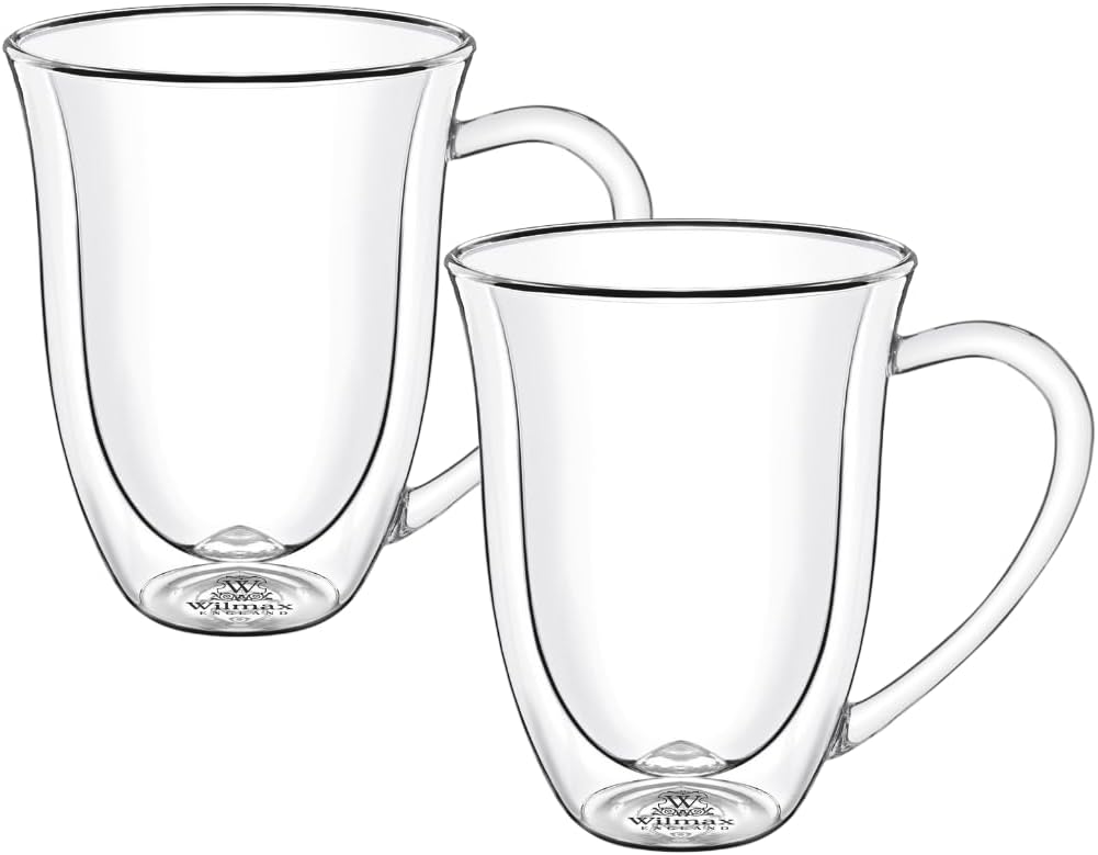 Wilmax Double Wall Mug 250 ml Borosilicate Glass 2-piece set