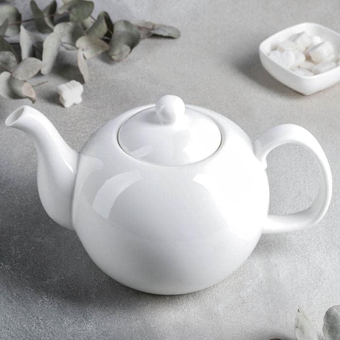 Wilmax Theepot Olivia 2150 ml Wit Porselein met Filter