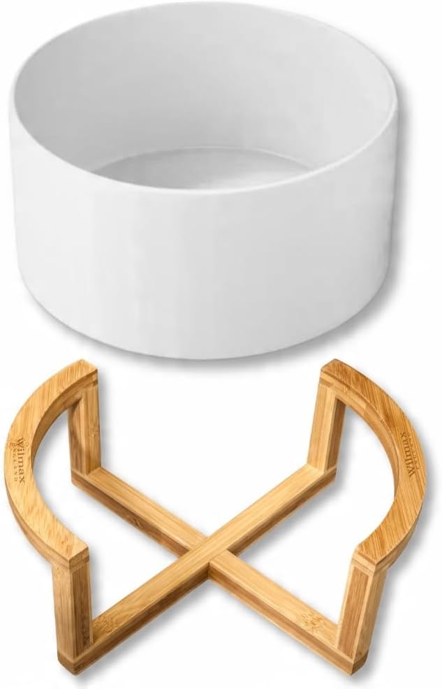 Wilmax Porzellanschale 18 cm mit Bambusständer 1850 ml WL-992747/A-WL-771105/A