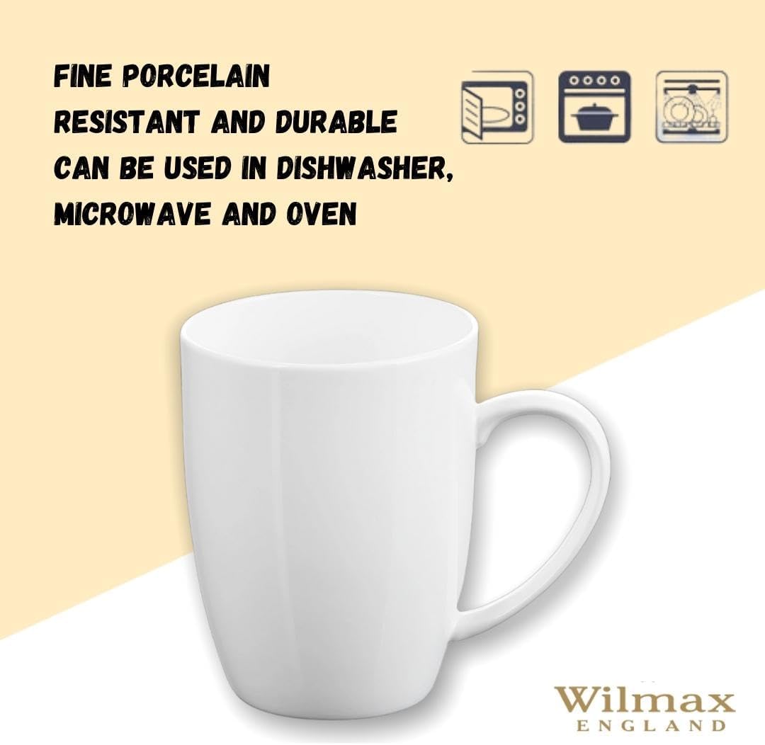 Wilmax Porzellantasse, 460 ml, 2er Set, WL-993018/A2