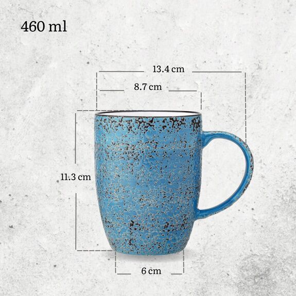 Wilmax England Beker 460 ml Blauw Porselein