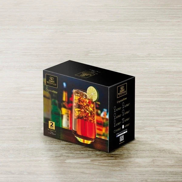 Wilmax Longdrinkglas 500 ml Kristalglas Transparant 2-delige set