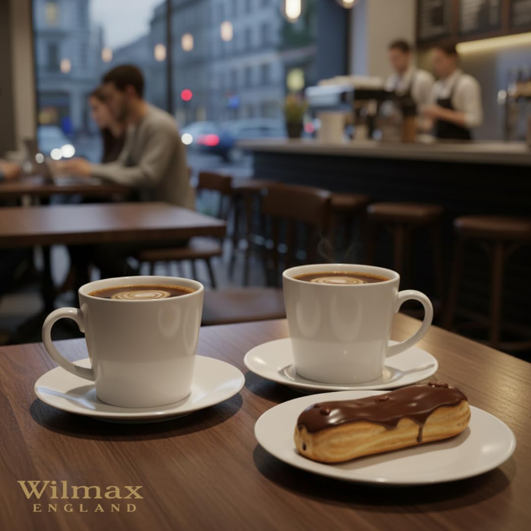 Wilmax England Porseleinen Kop 280 ml Wit (2-delige set)