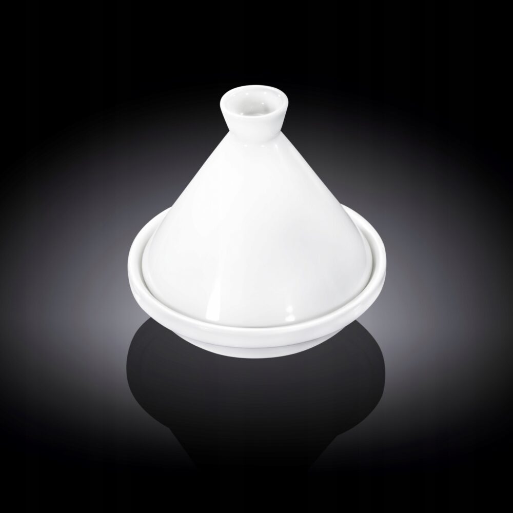 Wilmax Mini-Tajine 10 x 9.5 van porselein, Wit WL-992726/A