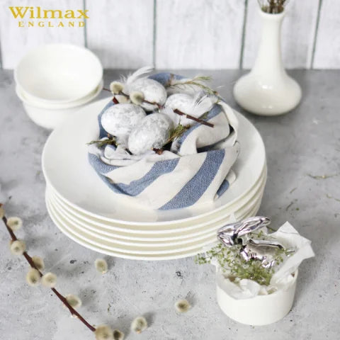 Wilmax Dinerbord 23 cm van Porselein, Wit