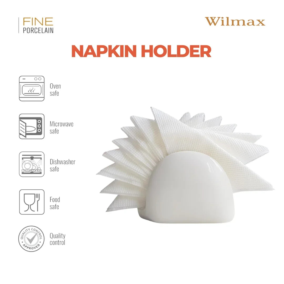 Wilmax England Servethouder 11x8 cm Porselein Wit
