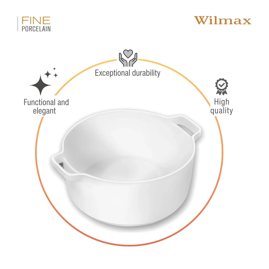 Wilmax Ovenschaal Porselein Wit 910 ml
