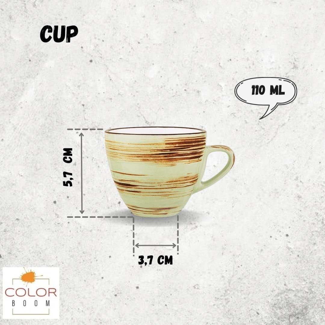 Wilmax Espressotasse, 110 ml, Pistaziengrün, Porzellan, WL-669134/A