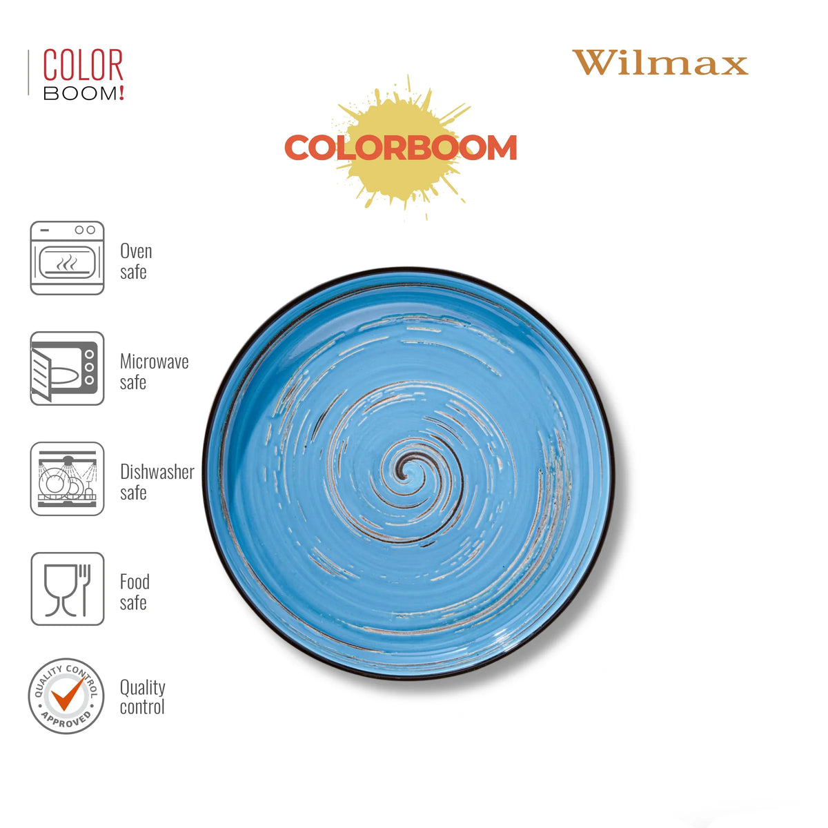 Wilmax England Porseleinen Bord 28 cm Blauw