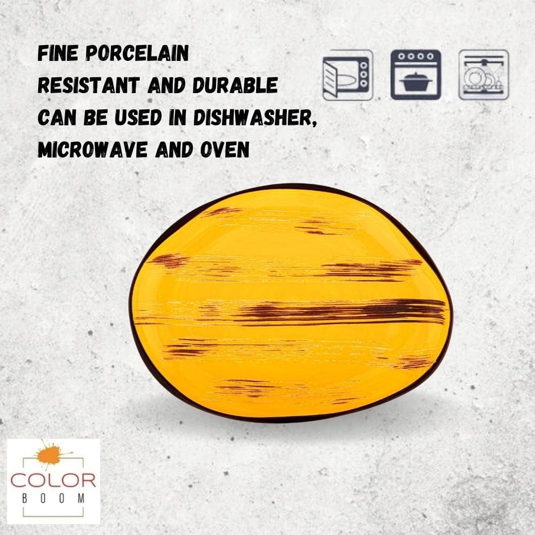 Wilmax Porzellan Teller Gelb 33 cm - WL-668442/A