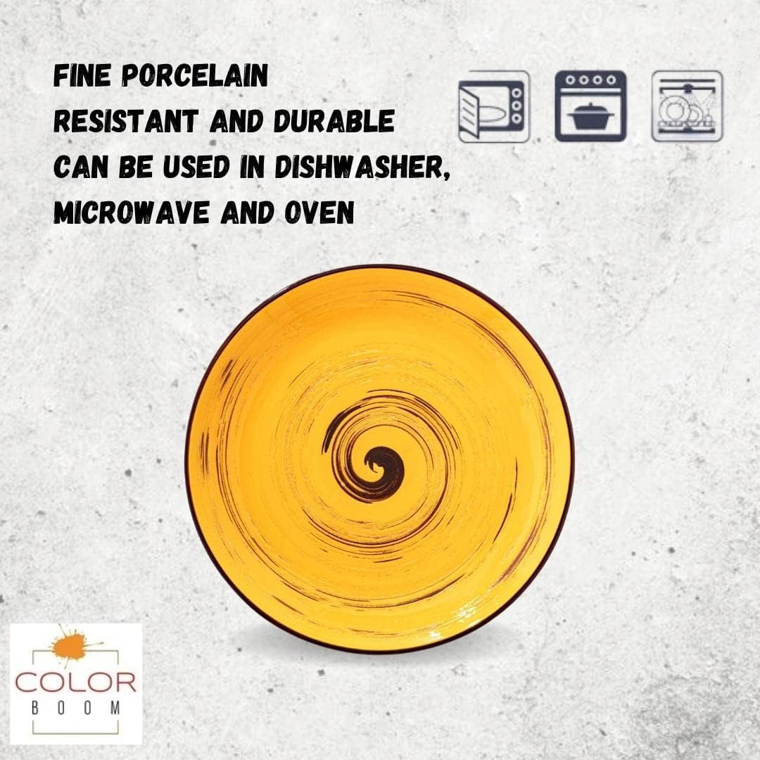 Wilmax Porzellanteller Rund Gelb 20,5 cm WL-669412/A6