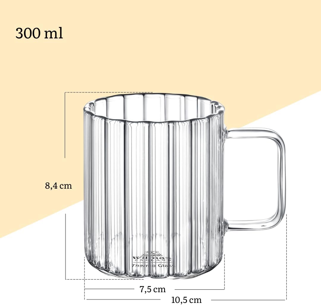 Wilmax Glass Cup 300 ml Borosilicate Glass WL-888616/A