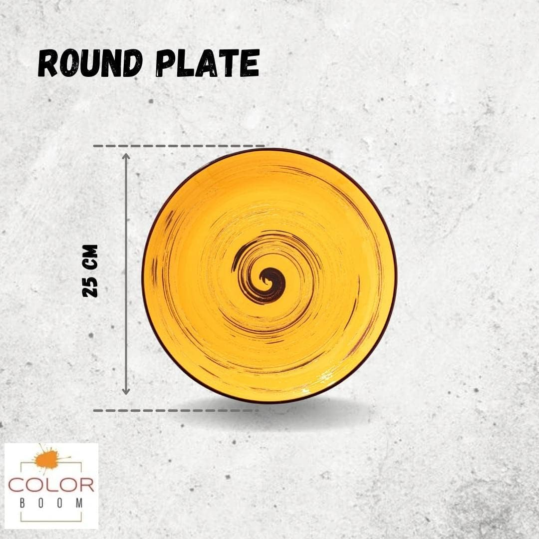 Wilmax SPIRAL Runder Teller 25 cm gelb kratzfest WL-669414/A2