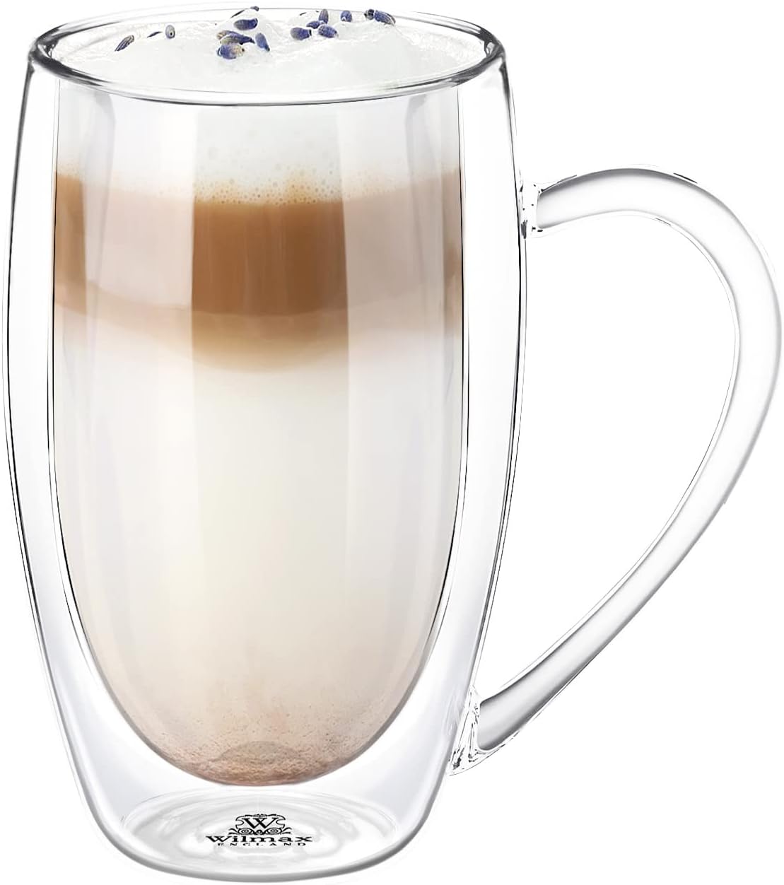 Wilmax Doppelwandiger Thermoglas-Becher, 400 ml, WL-888741/A