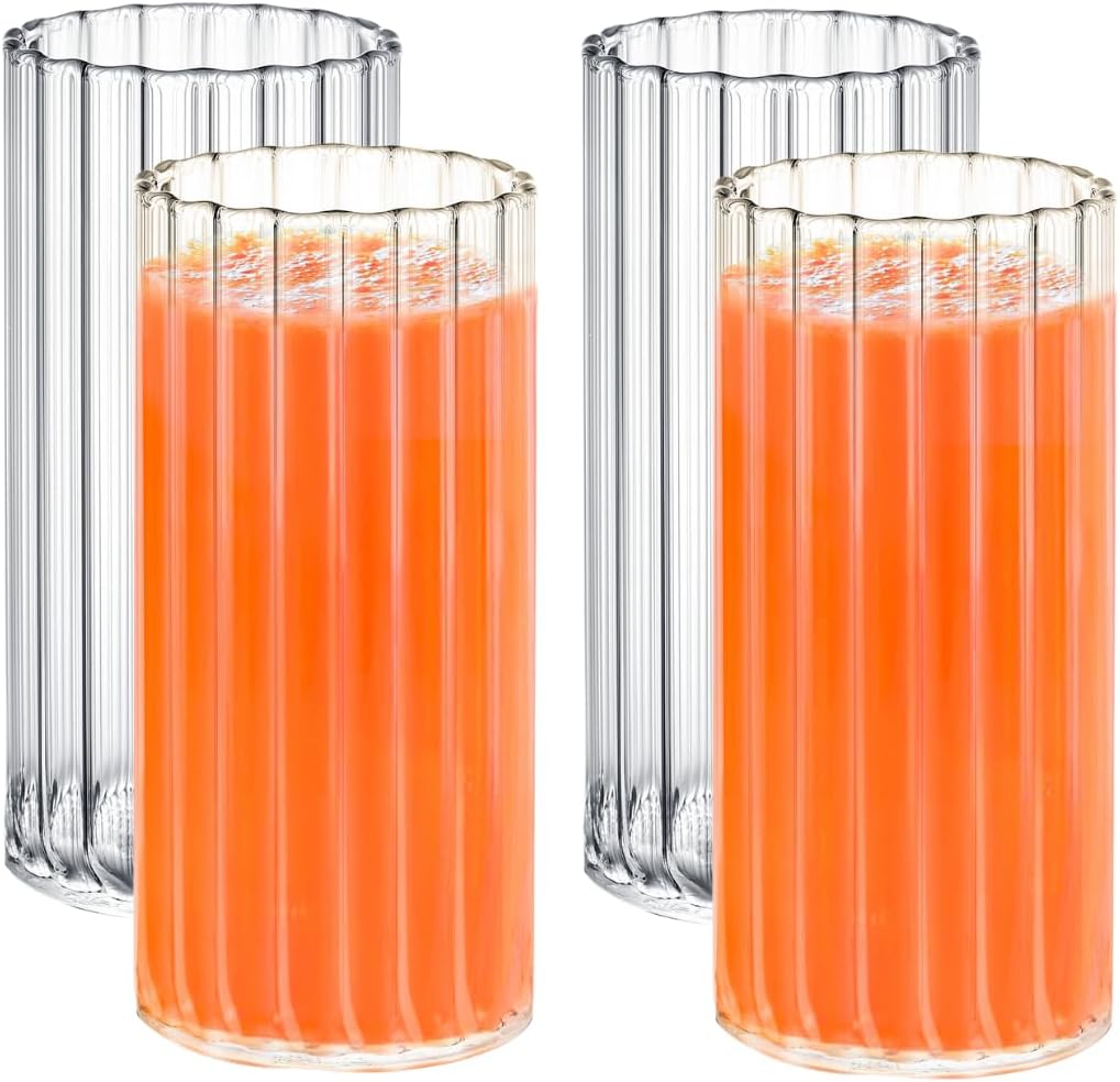 Wilmax Gegroefd Glas 300 ml 6-delige Set WL-888625/A6