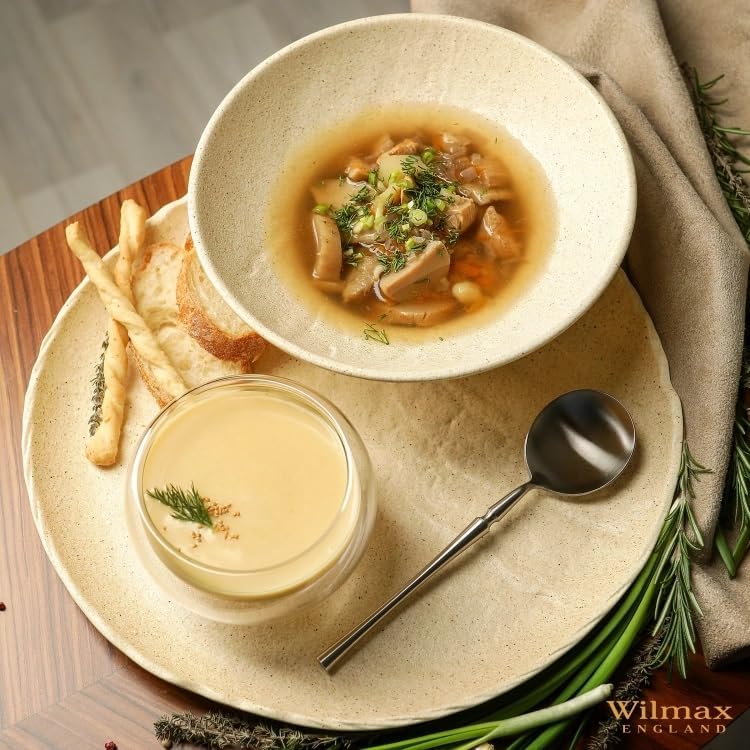 Wilmax Tiefer Porzellanteller 22,5 cm im 2er Set WL-661313/A2