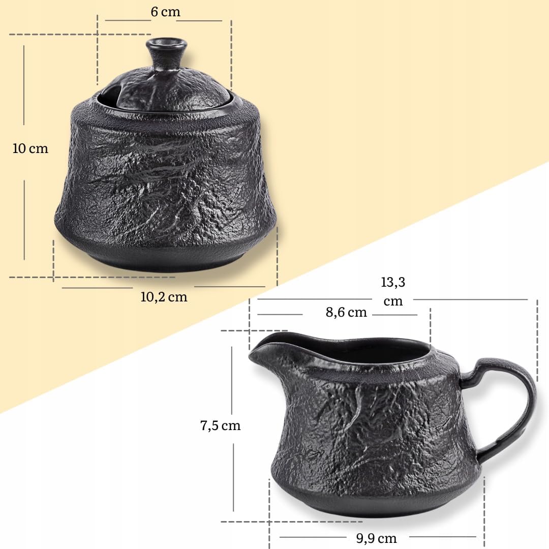 Wilmax Zuckerdose 280 ml & Milchkännchen 260 ml Porzellan Set WL-661160/A-WL-661161/A