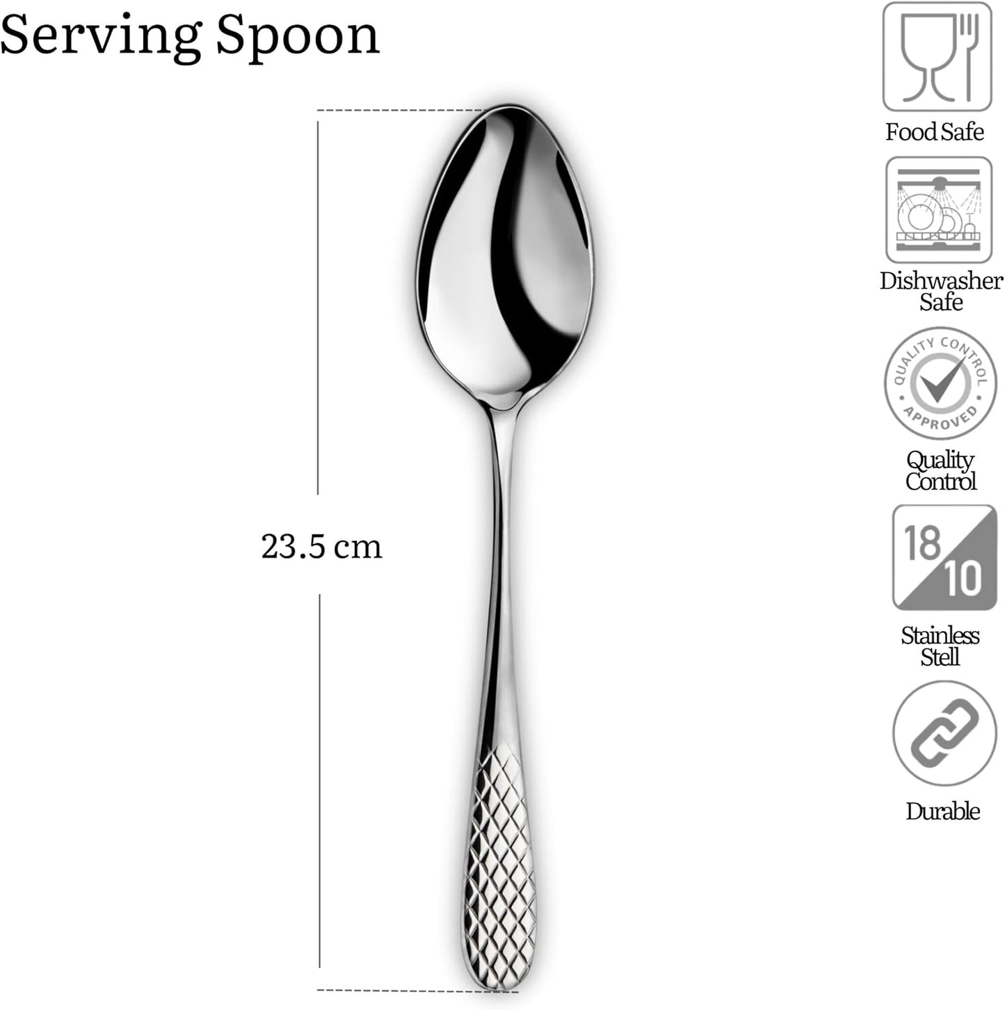 Wilmax Servierlöffel 23.5 cm in stainless steel, long and elegant – WL-999212/1B