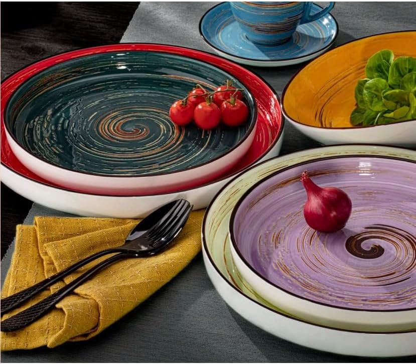 Wilmax Speiseteller, 23 cm, Rot, Porzellan, WL-669219/A