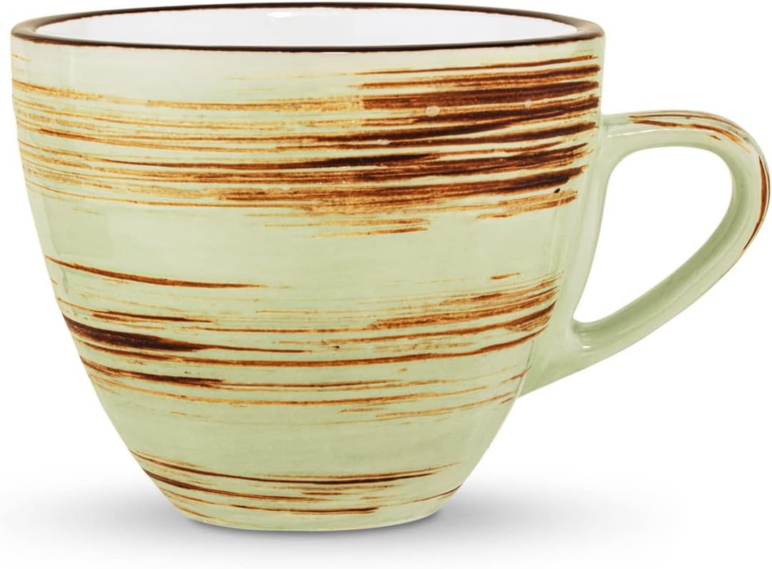 Wilmax Cup & Saucer Pistachio Porcelain 6x WL-669136/AB6