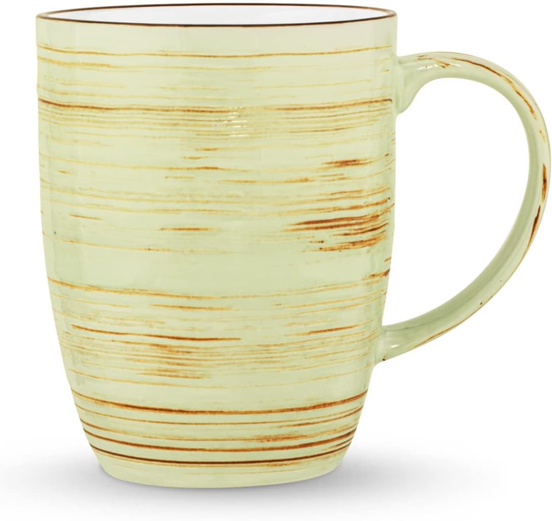 Wilmax SPIRAL Cup | Set of 6 | 460 ml | Porcelain Cup | Color Light Green WL-669137/A6