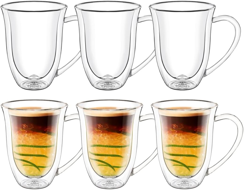 Wilmax England Dubbelwandige Mok Borosilicaat 300ml Set 6