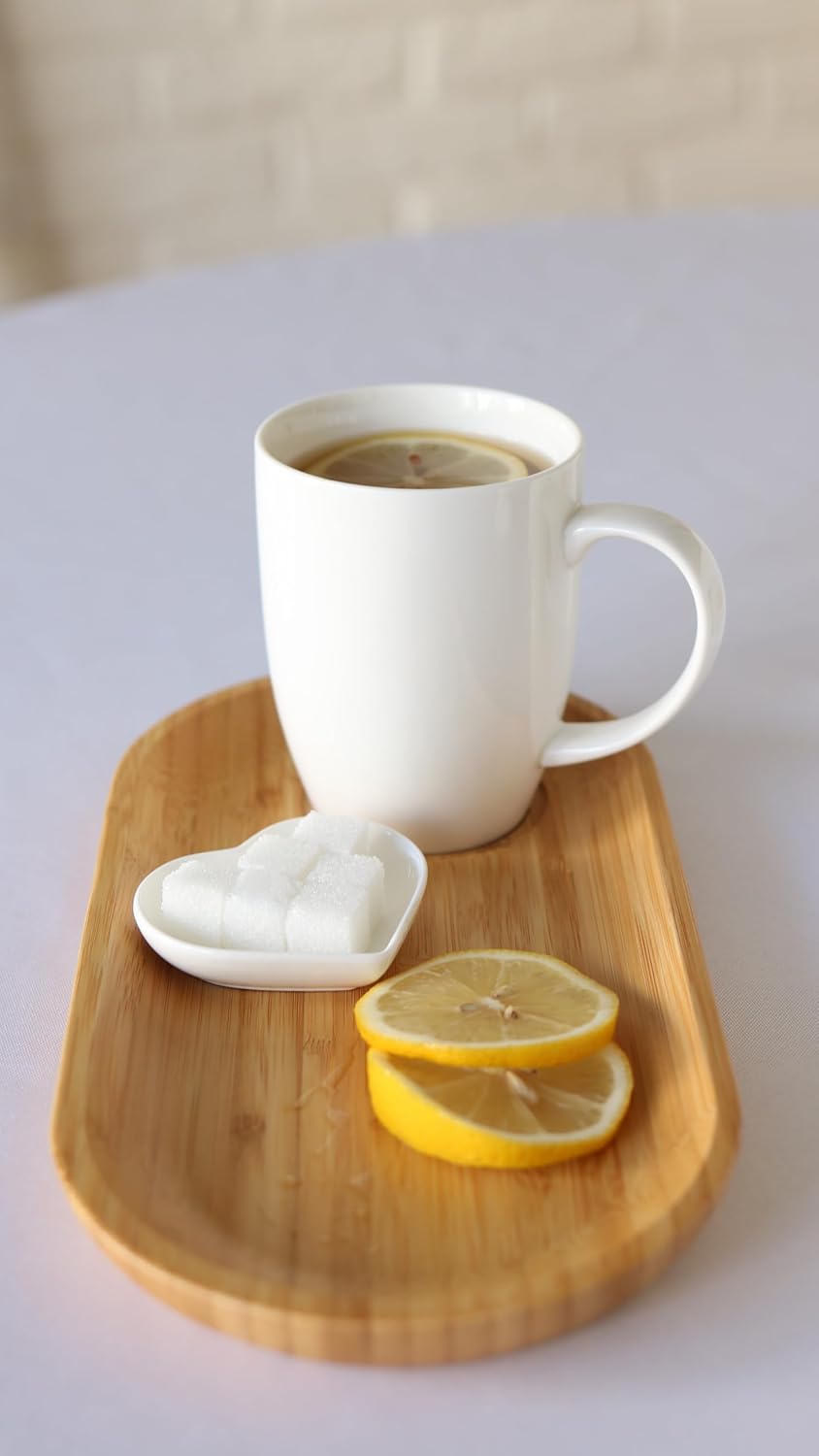 Wilmax Servierset 2x Bambus-Teller & Porzellanbecher WL-771119/2A-WL-993018/2A