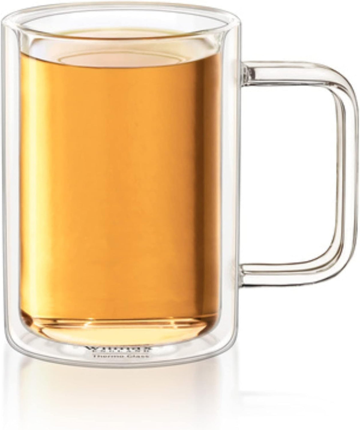 Wilmax Dubbelwandige Beker 400 ml Set van 4 Borosilicaatglas