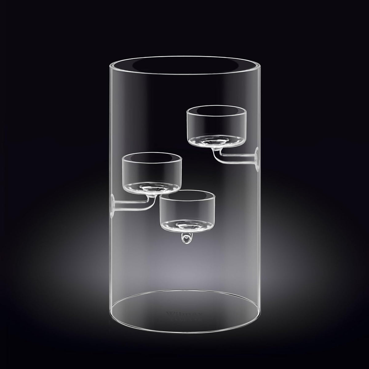 Wilmax England Theelichthouder Glas 20 cm voor 3 theelichtjes