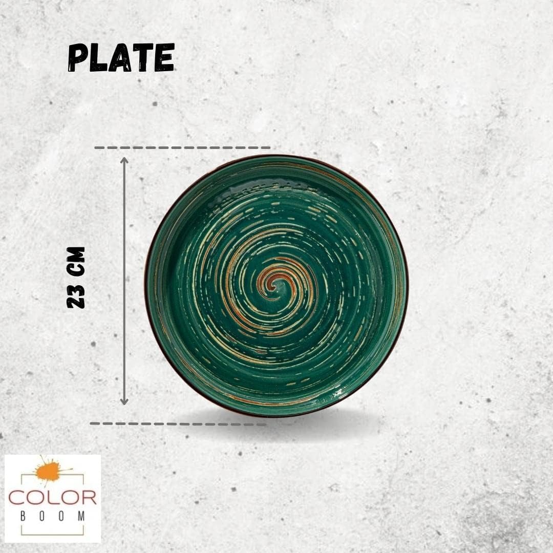 Wilmax Porzellan Teller 23 cm Rund Grün WL-669519/A