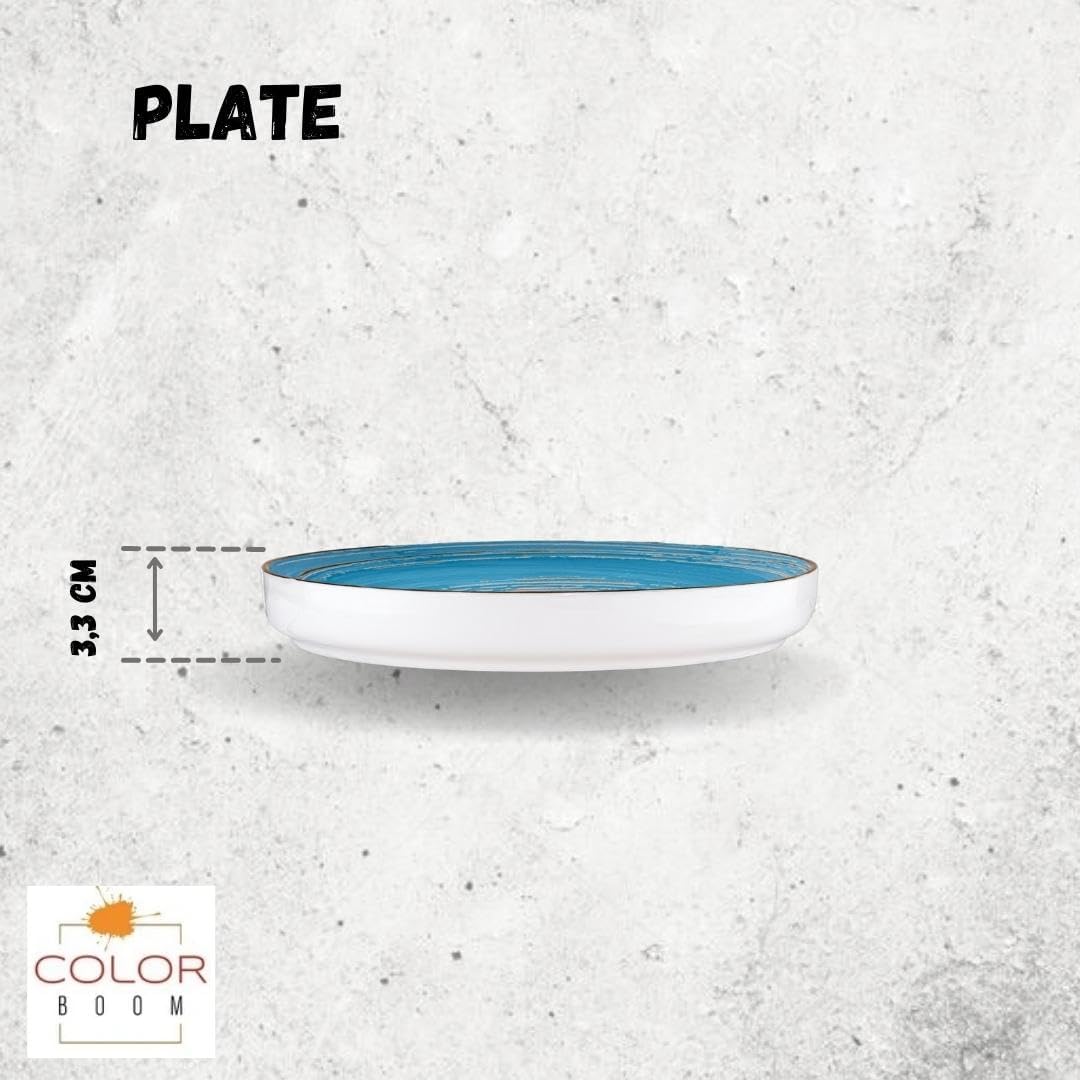 Wilmax Speiseteller, 23 cm, Blau, Porzellan, WL-669619/A