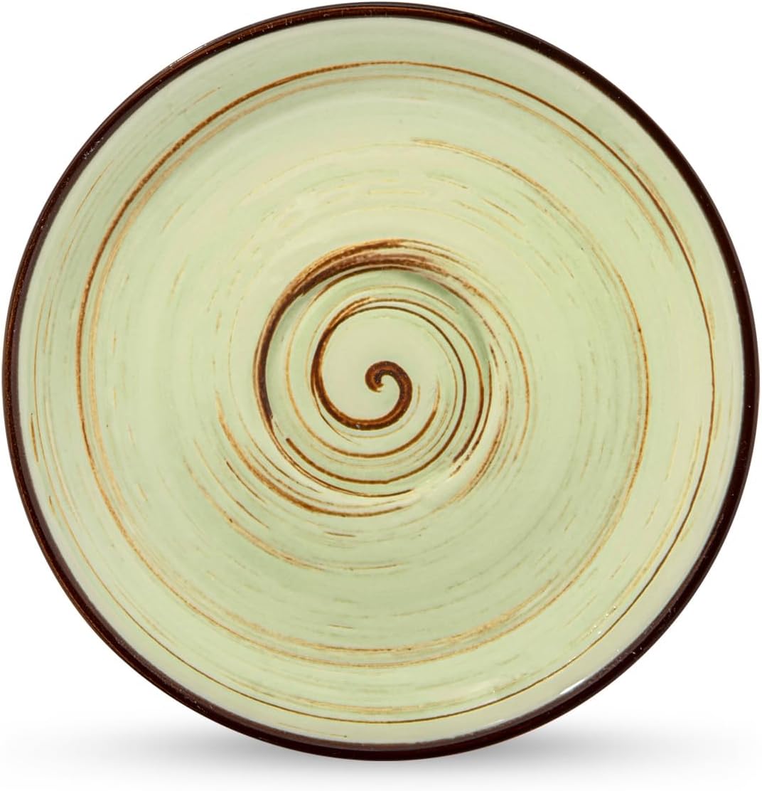 Wilmax Porzellan Untertasse, 15 cm, Spiral Pistachio Kollektion, WL-669136/B