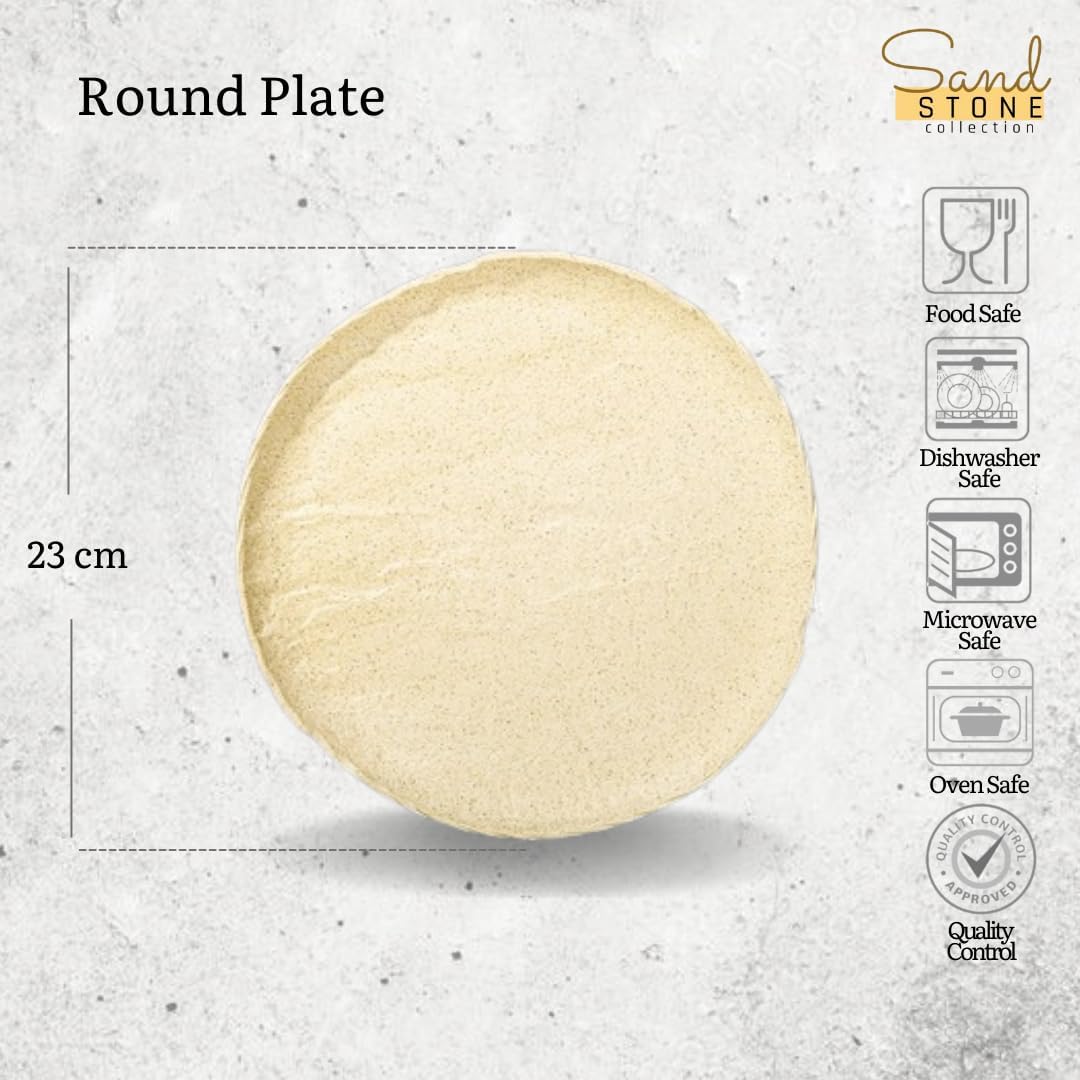 Wilmax Runder Teller 23 cm Sandbeige Porzellan WL-661325/A