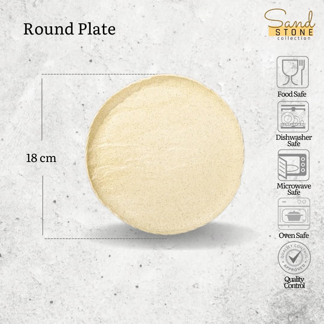 Wilmax England Round Porcelain Plate 18 cm Sand WL-661323/A