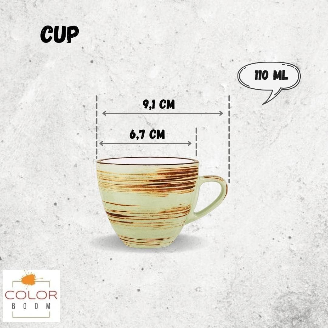 Wilmax Espressotasse, 110 ml, Pistaziengrün, Porzellan, WL-669134/A