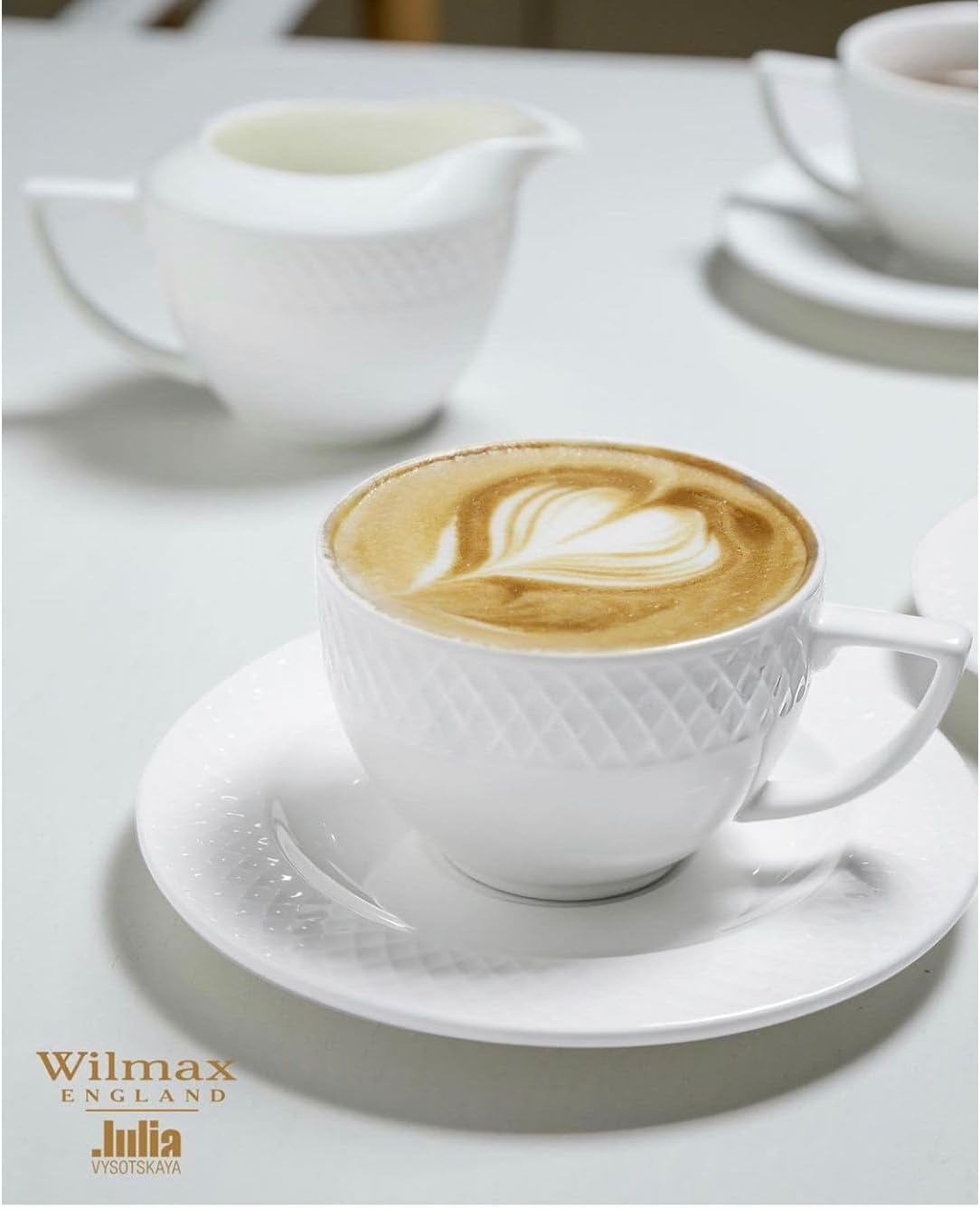 Wilmax Cup and Saucer 90 White Porcelain WL-880101400/AB