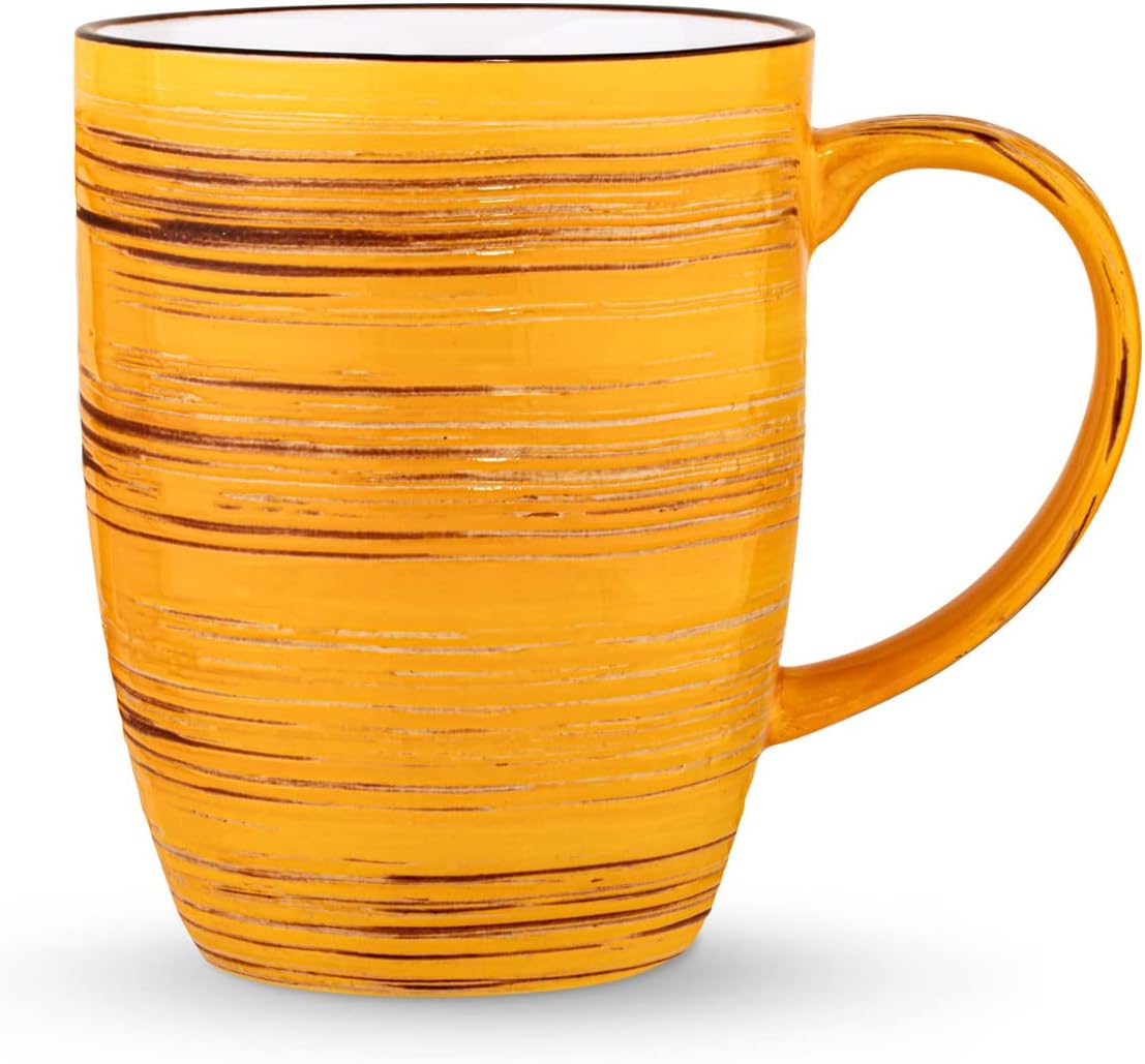 Wilmax Spiral Becher 6er Set aus Porzellan 460 ml – WL-669237-337-437/A2