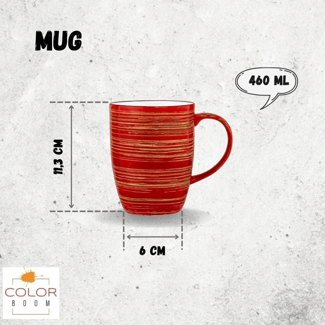 Wilmax Becher 460 ml Color Boom Spiral Set (6 Stück) WL-669237/A6