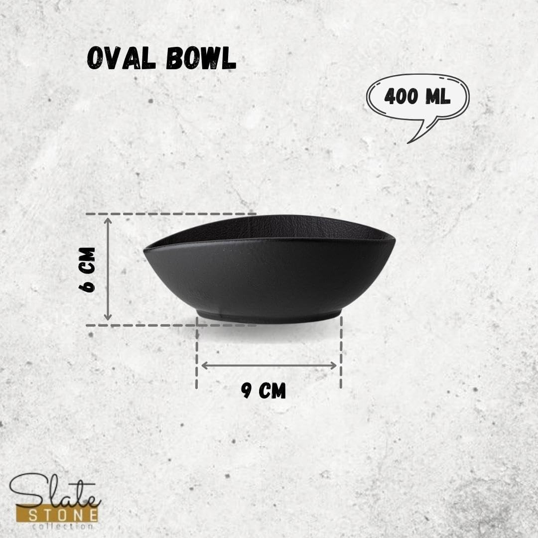 Wilmax SlateStone Oval Bowl Porzellan in Schwarz WL-661119/A