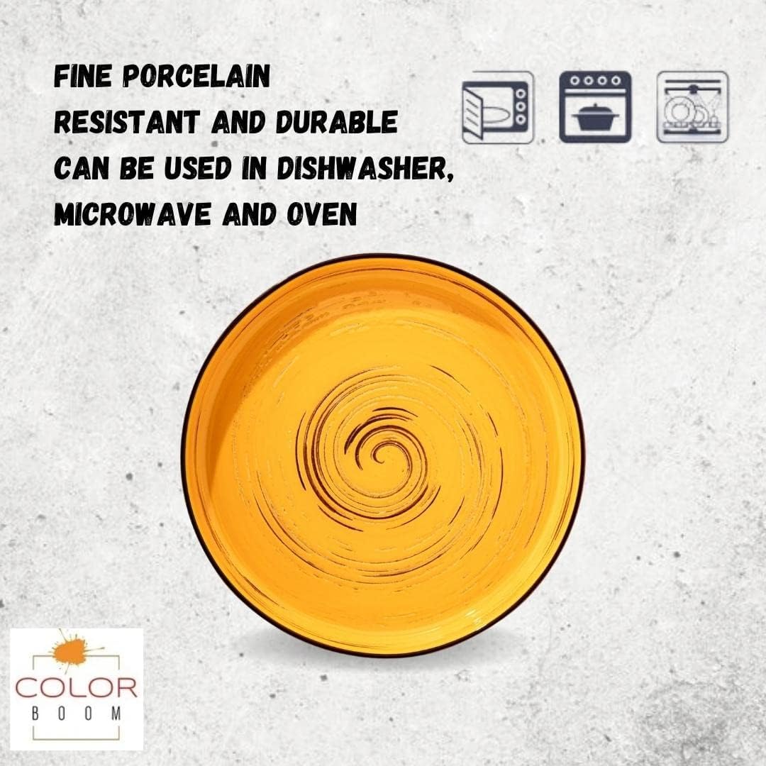 Wilmax Teller Spiral Gelb 28 cm – Elegantes Design für stilvolles Servieren – WL-669420/A