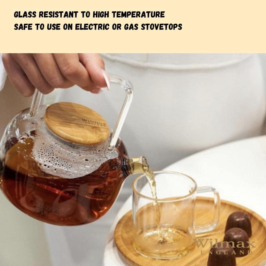 Wilmax Tableware of Borosilicate Glass, Bamboo & Porcelain