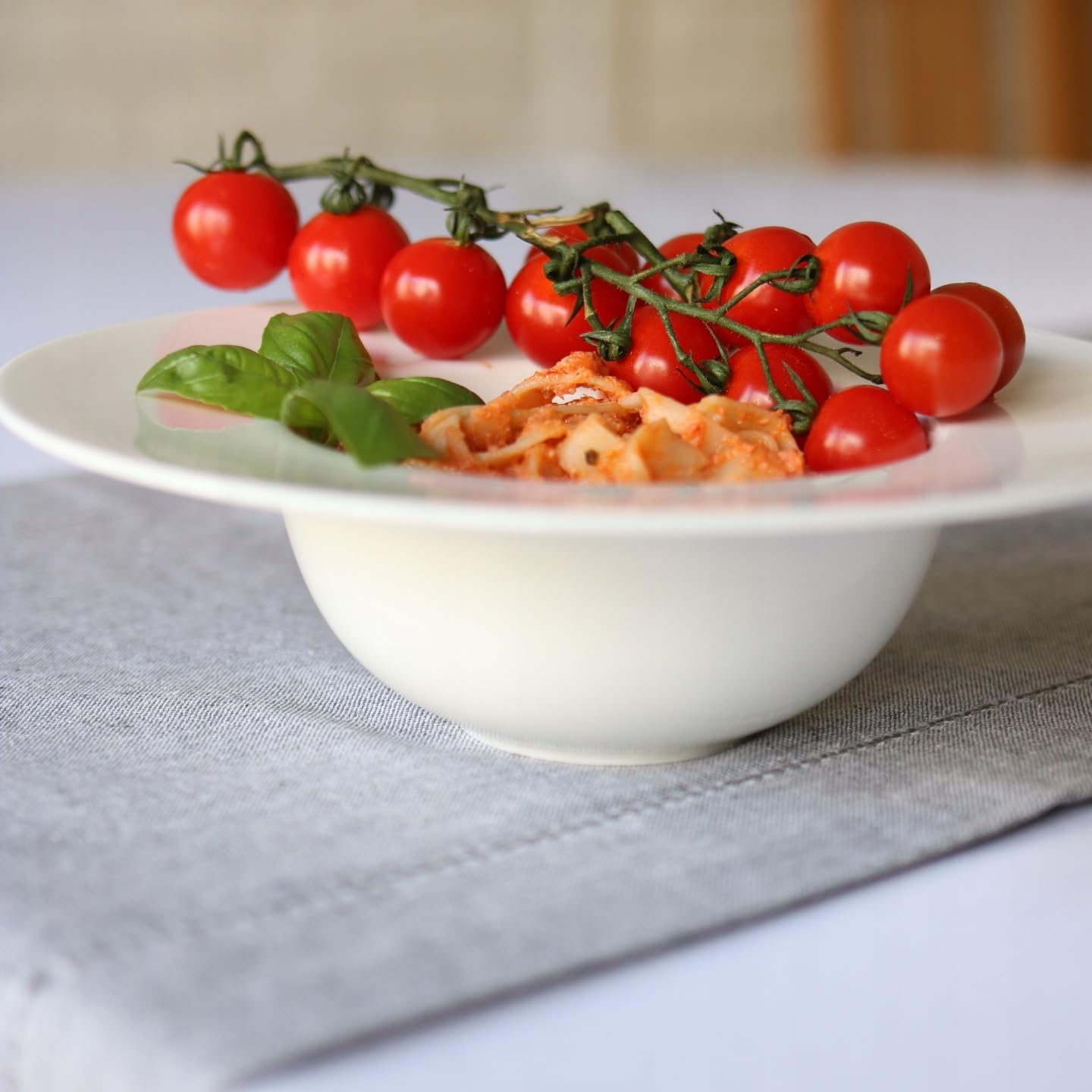 Wilmax Tiefer Porzellanteller, Weiß, 22.5 cm, 400 ml – WL‑991186/A