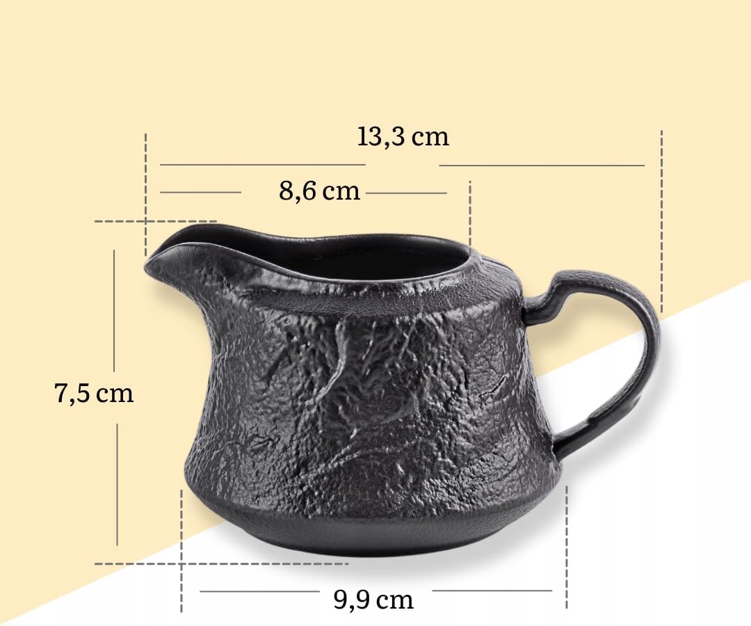 Sahnekännchen Porzellan Schwarz 260 ml – WL-661161/A