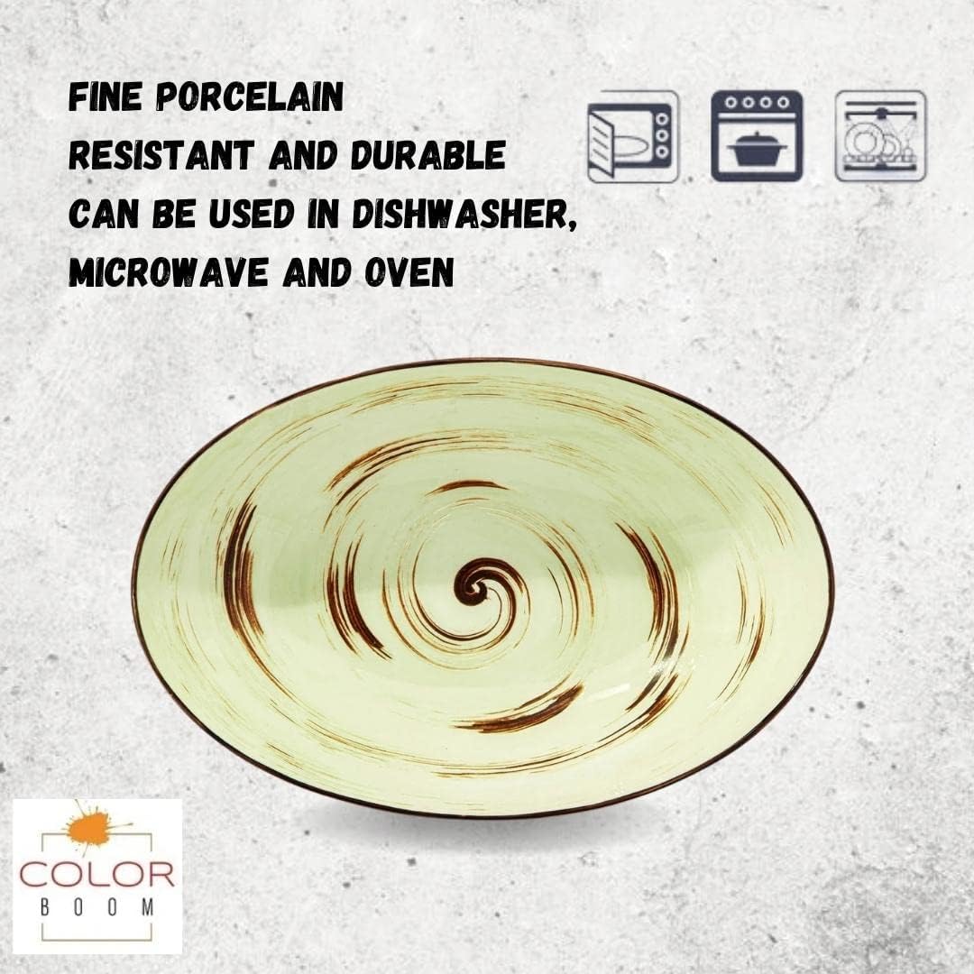 Wilmax Porselein Schaaltje Ovaal 25 cm Pistachekleur WL-669140/A