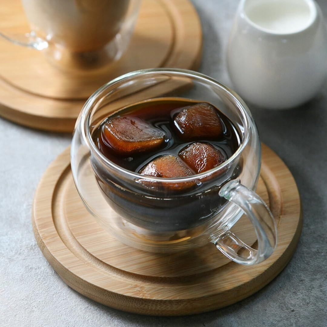 Wilmax Thermogläser mit Henkel 400 ml, 6er Set, Doppelwandig WL-888770/A6