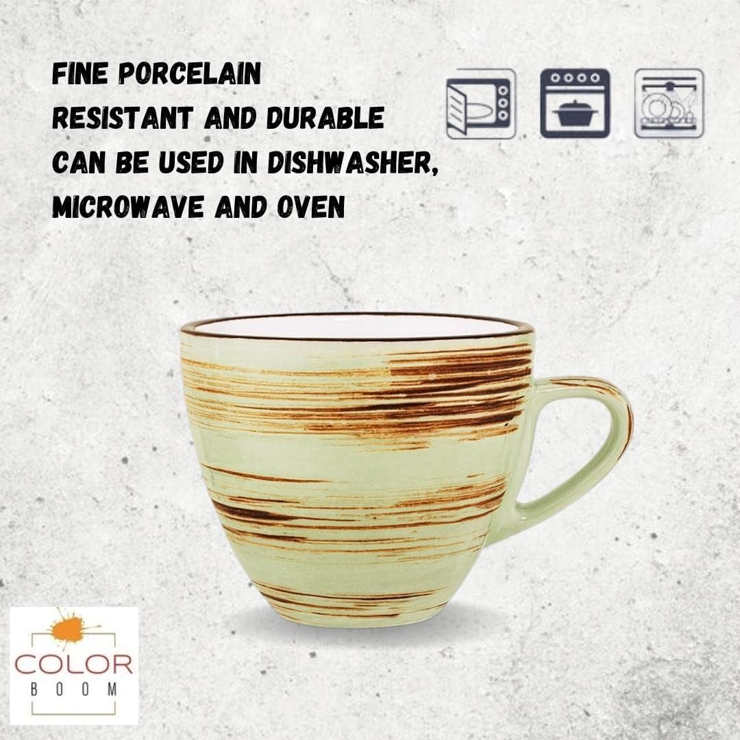 Wilmax Kaffee Tassen & Untertassen Set 6-teilig 190 ml Porzellan WL-669135/AB6