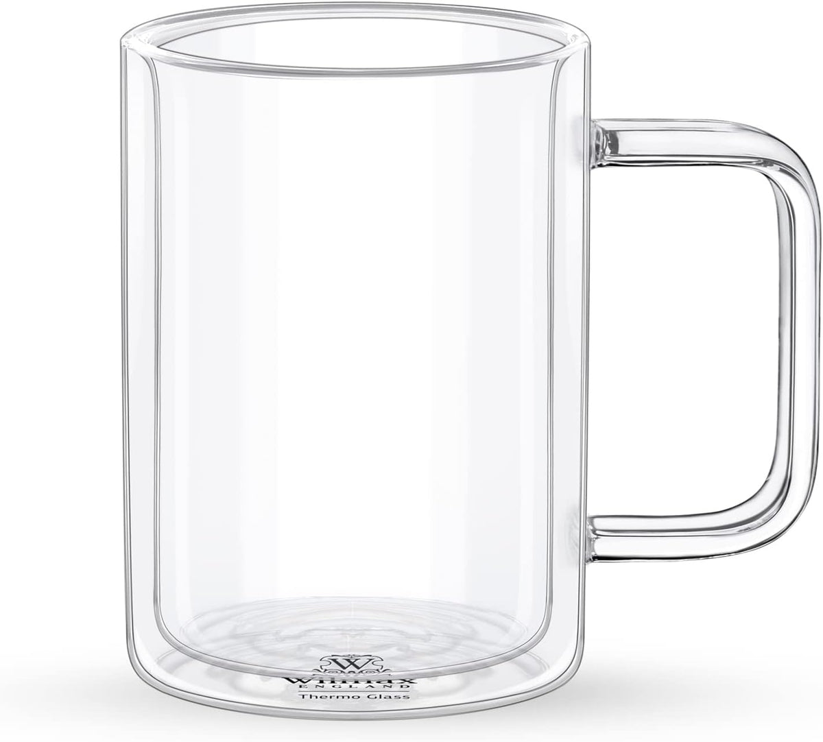 Wilmax Dubbelwandige Beker 400 ml Set van 4 Borosilicaatglas