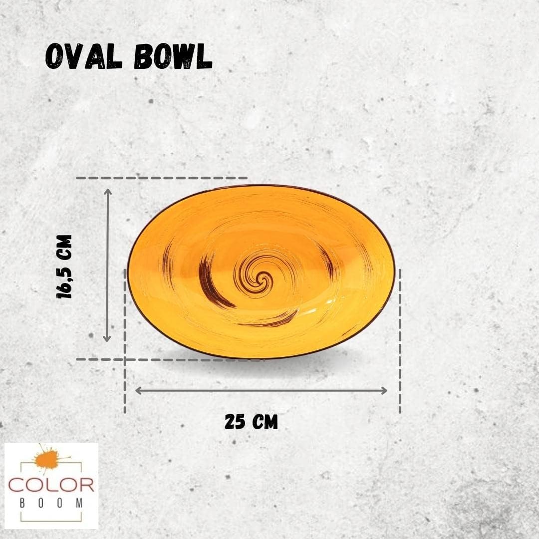 Wilmax Oval Dish 25 cm Yellow Porcelain WL-669440/A